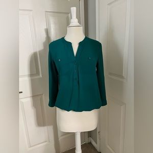 Turquoise Office Blouse
